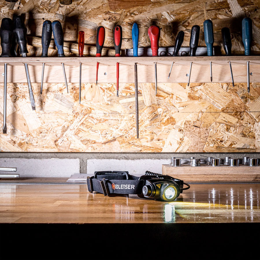 Ledlenser H5R Core 500 Lumens Rechargeable IP67 Stepless Light Dimmer Advanced Focus Headlamp