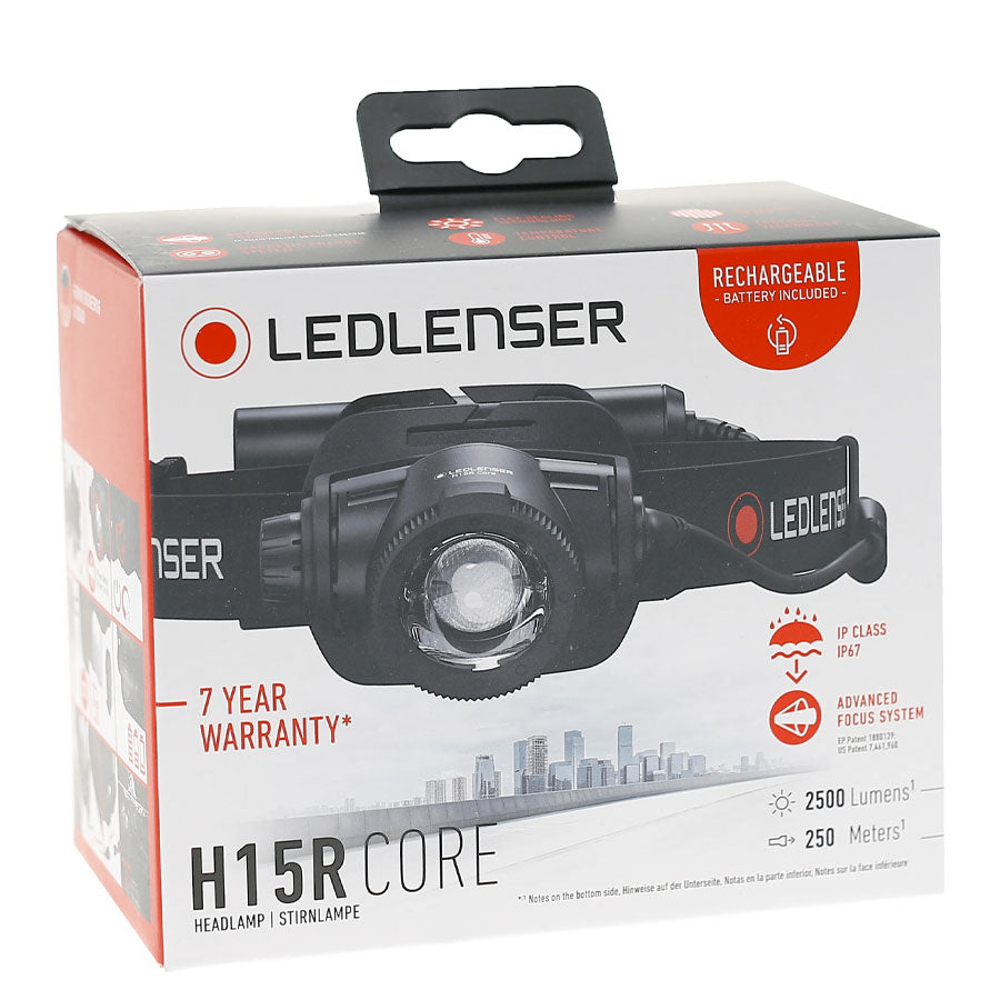 Ledlenser H15R Core 2500 Lumens Rechargeable IP67 Stepless Light Dimmer Headlamp