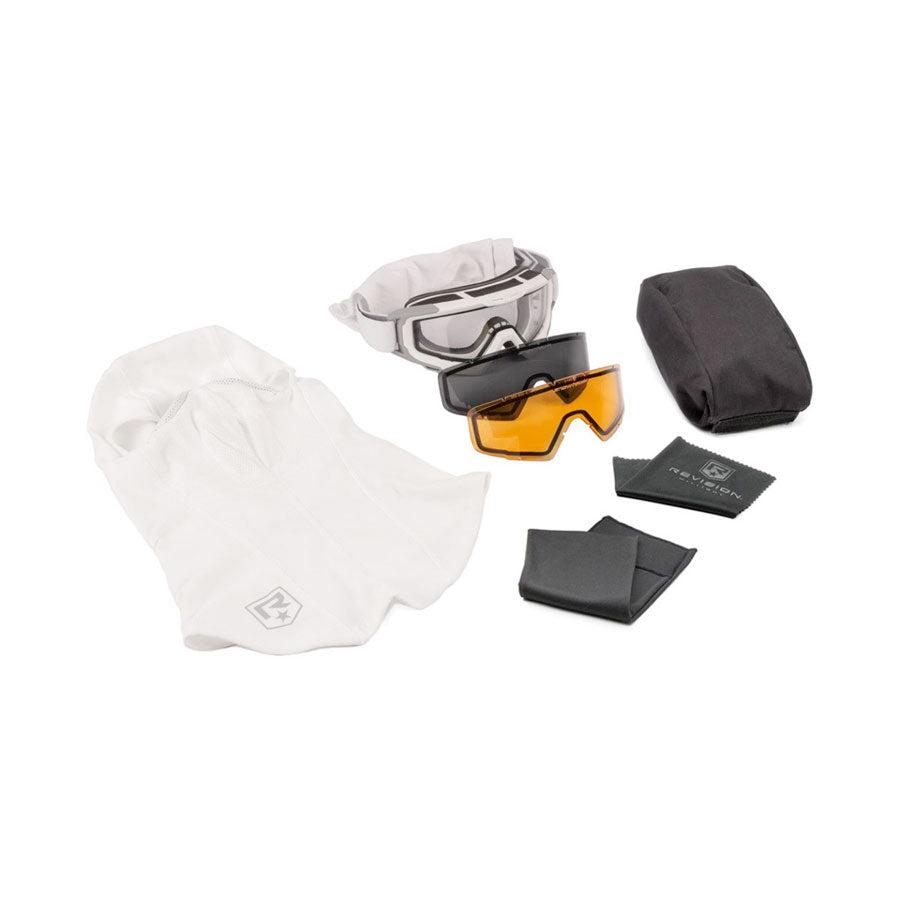 Revision SnowHawk Goggle System 3 Lens Vermillion Kit with Alpine Balaclava