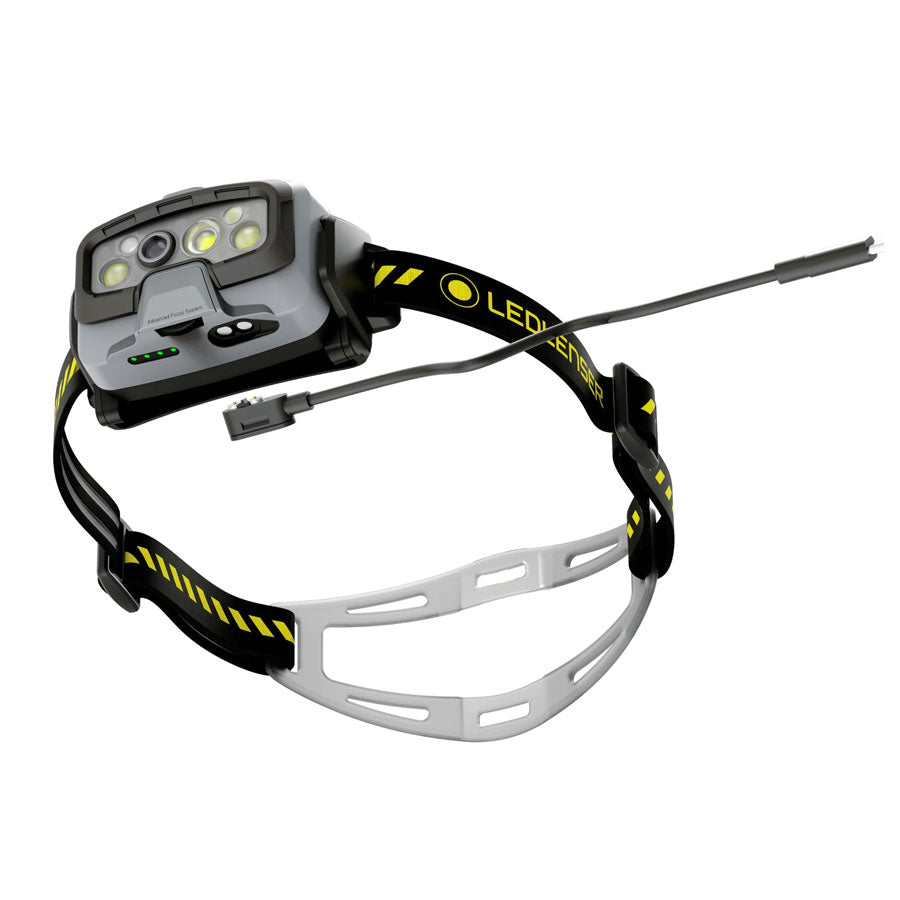 Ledlenser HF8R Work 1600 Lumens Rechargeable IP68 Adaptive Light Beam Technology Robust Headlamp Yellow