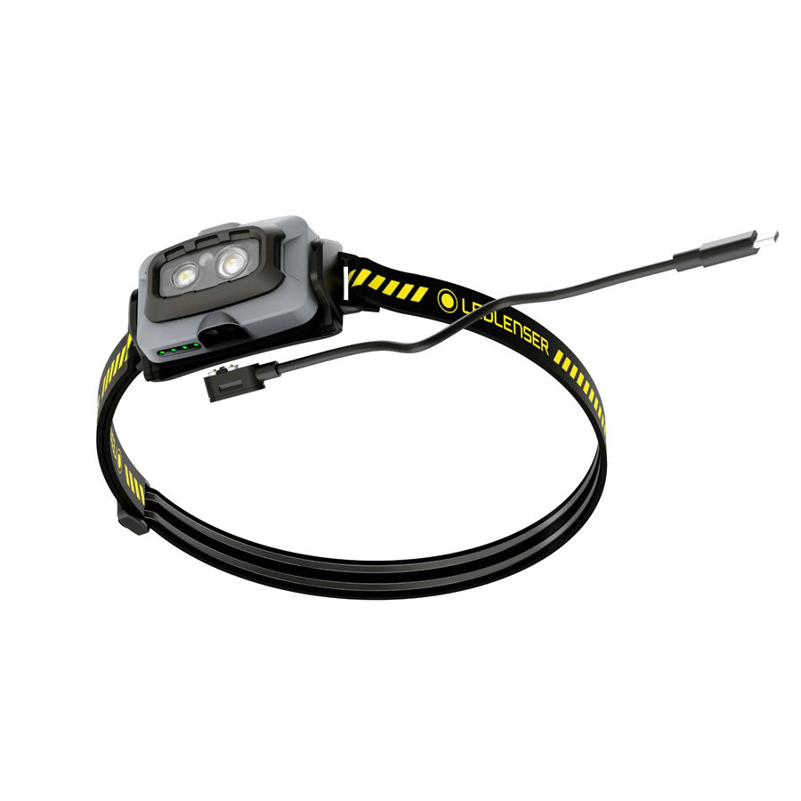 Ledlenser HF4R Work 500 Lumens Rechargeable IP68 Flood & Spot Beam Robust Headlamp Yellow
