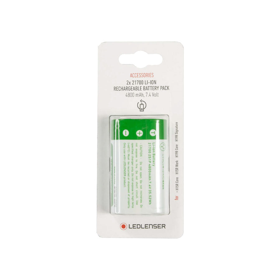 Ledlenser 2 x 21700 Li-ion 3.7v Rechargeable Battery Pack for H15R & H19R Models