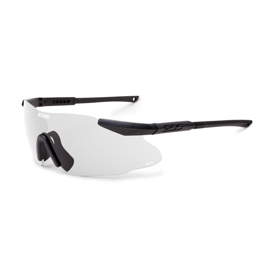 ESS Ice Eyeshield Ballistic Shooting Glasses Clear Lens Black/Grey Frame