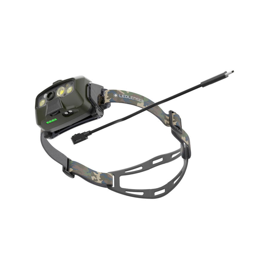 Ledlenser HF8R Core RGB 1600 Lumens Rechargeable IP68 Adaptive Light Beam Technology Headlamp Camo