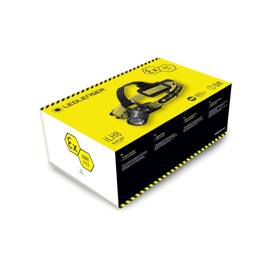 Ledlenser iLH8 Intrinsically Safe 280 Lumens IP68 Advanced Focus Zone 2/22 Headlamp