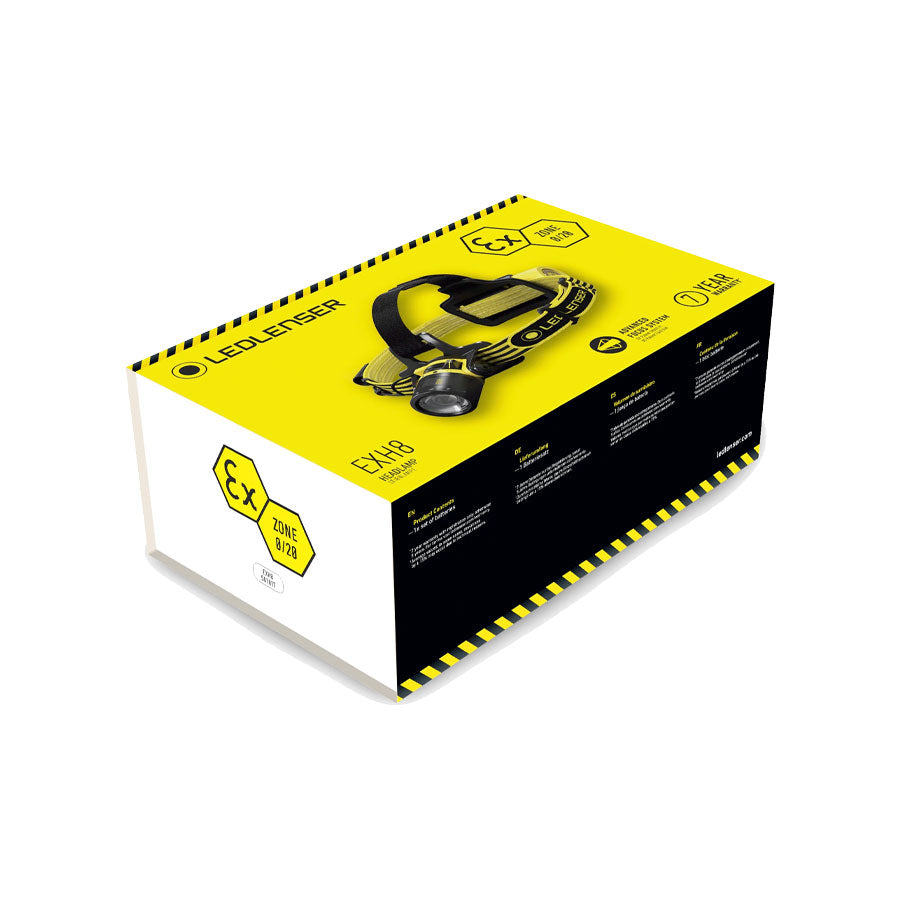 Ledlenser EXH8 Intrinsically Safe 180 Lumens IP68 Advanced Focus Zone 0/20 Headlamp