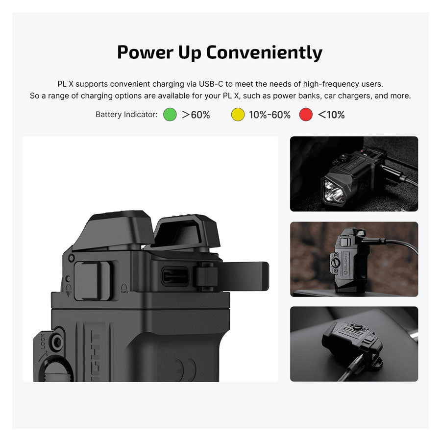 Olight PL X 1200 Lumens Dual Beams Tactical Rail Mounted Light