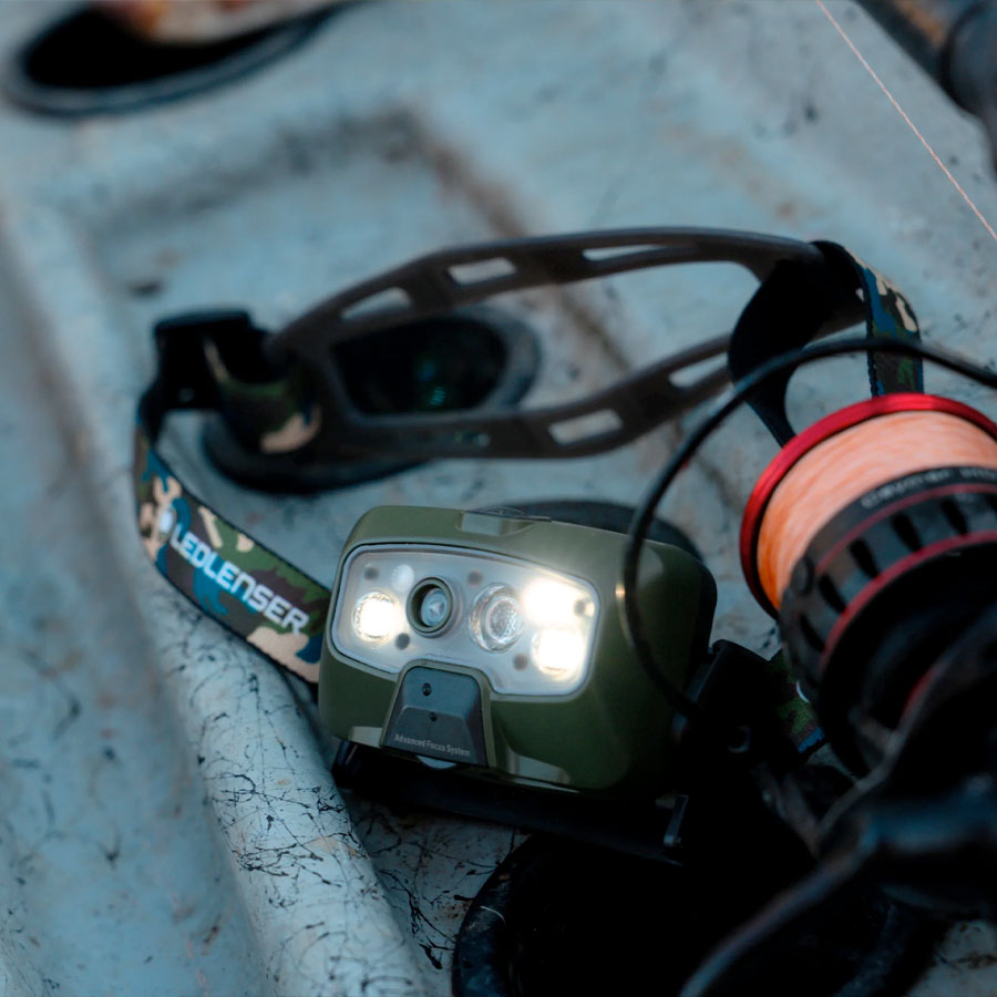 Ledlenser HF8R Core RGB 1600 Lumens Rechargeable IP68 Adaptive Light Beam Technology Headlamp Camo