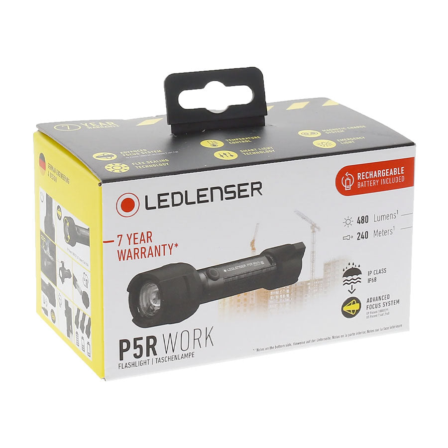 Ledlenser P5R Work 480 Lumens Rechargeable Rugged Waterproof Flashlight