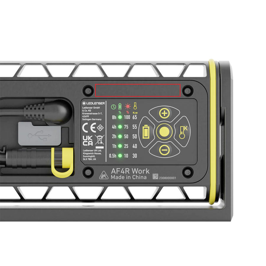 Ledlenser AF4R Work 2000 Lumens Rechargeable/Mains Hybrid Floodlight IP67 Diffuser & Tunable White Light