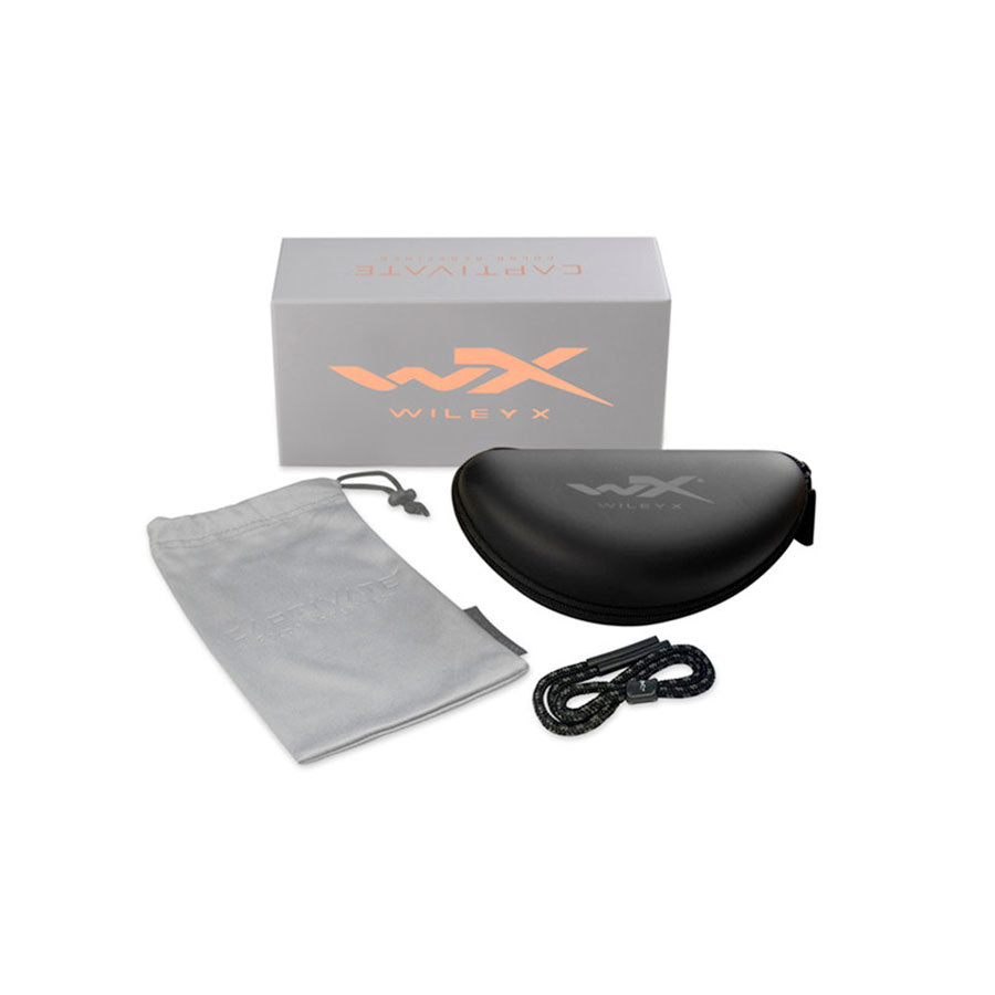 Wiley X Gravity Captivate Polarised Blue Mirror Lens with Crystal Black Frame