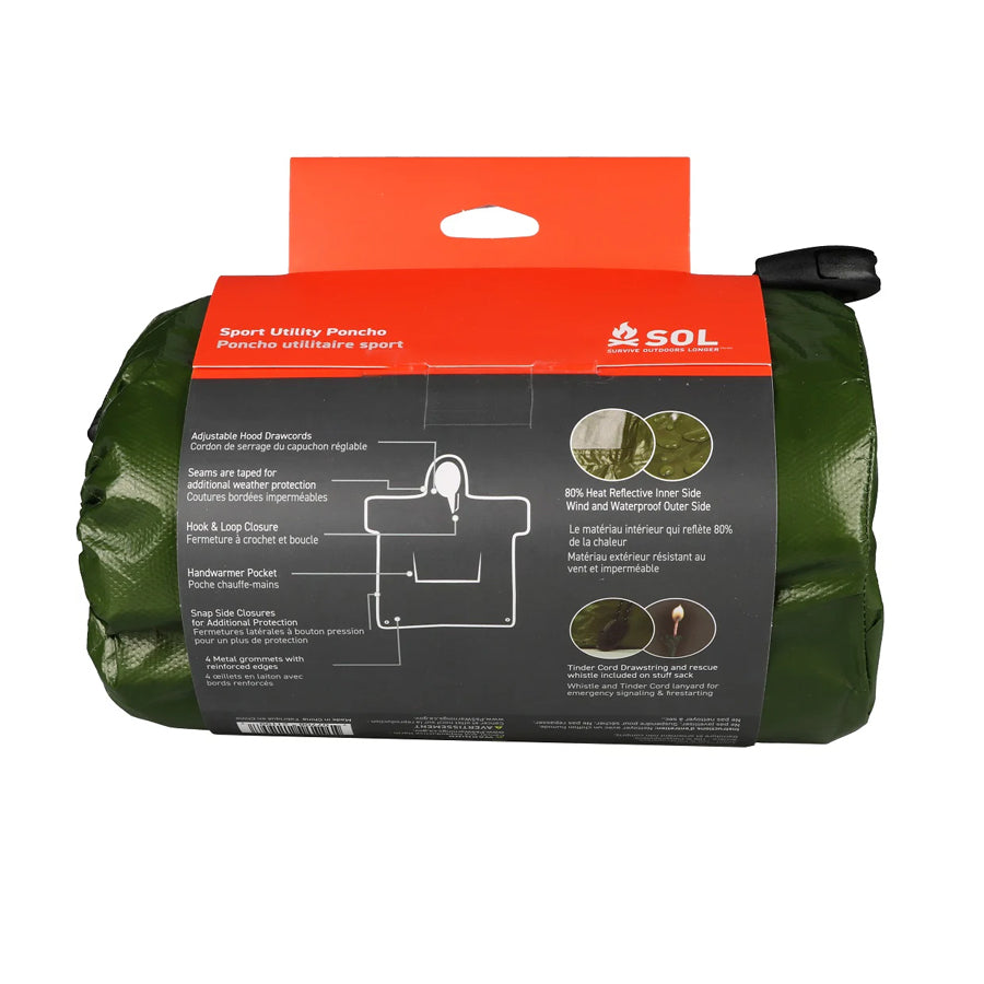 Survive Outdoors Longer Sport Utility Poncho
