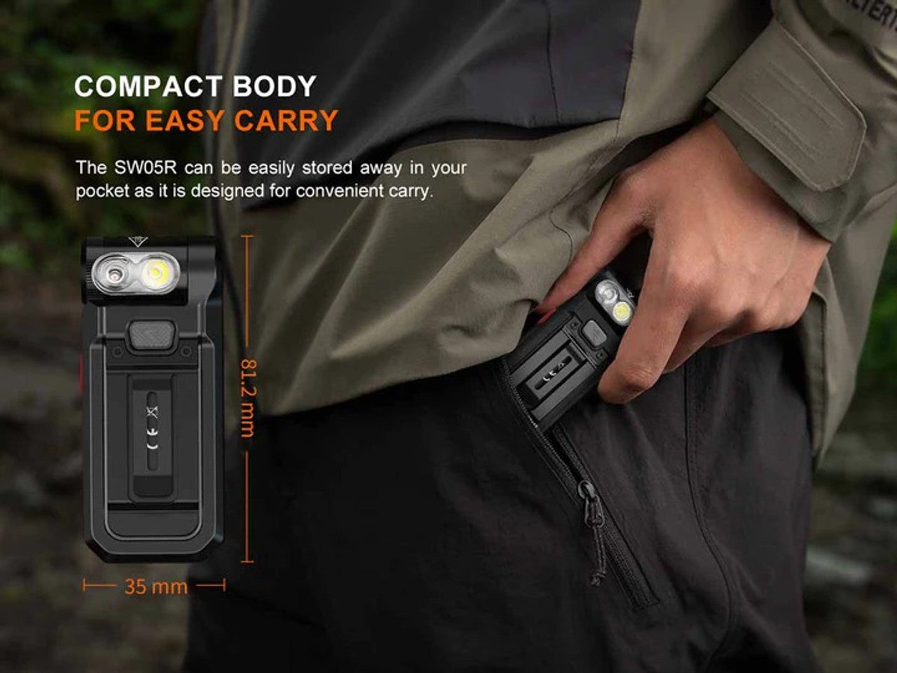 Fenix SW05R-RED Adjustable head 150 lumen output with red light