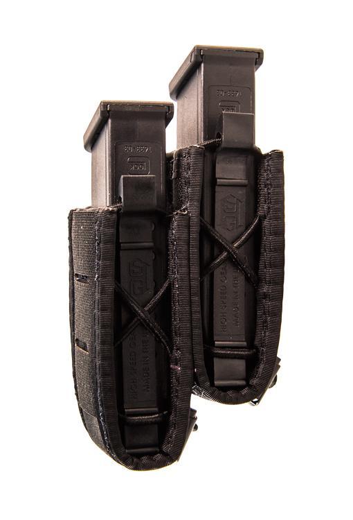 High Speed Gear Duty Staggered Double Pistol TACO Pouch U-MOUNT Flashlight Holders High Speed Gear Black Tactical Gear Supplier Tactical Distributors Australia