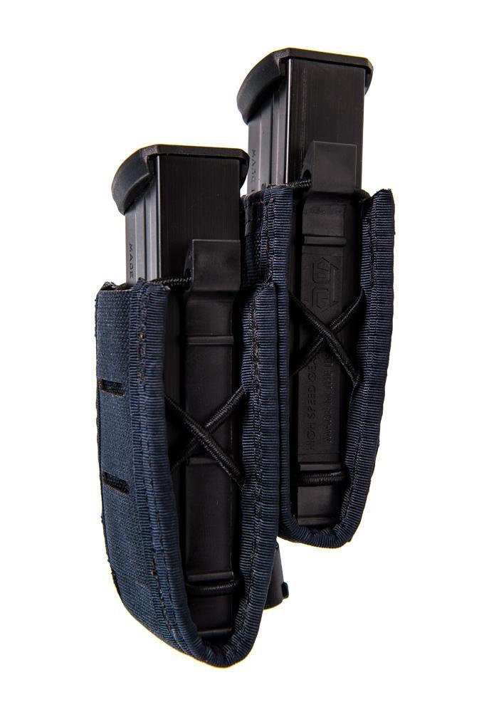 High Speed Gear Duty Staggered Double Pistol TACO Pouch U-MOUNT Flashlight Holders High Speed Gear LE Blue Tactical Gear Supplier Tactical Distributors Australia