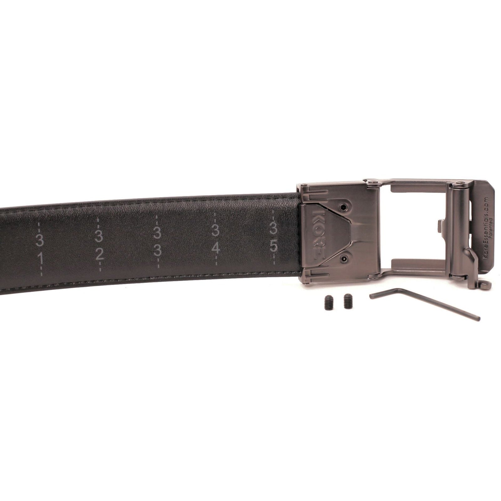 KORE Leather Gun Belt 1.5" Brown X3 Gunmetal | Tactical Gear AU Tactical Gear