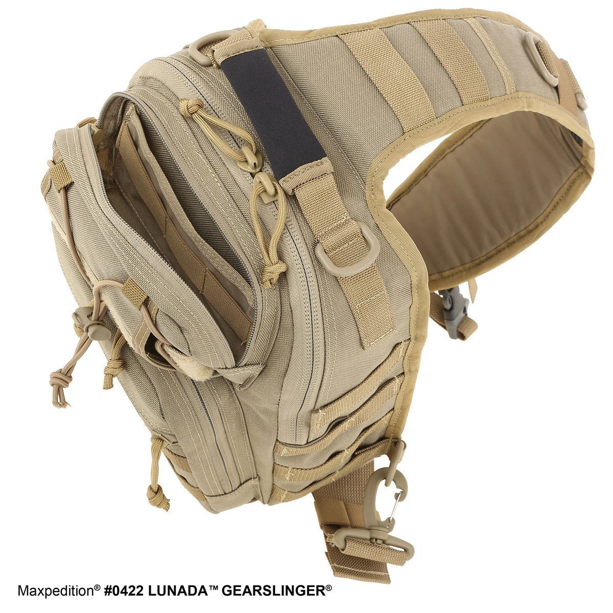 Maxpedition Lunada Gearslinger Black Sling Packs Maxpedition Tactical Gear Supplier Tactical Distributors Australia
