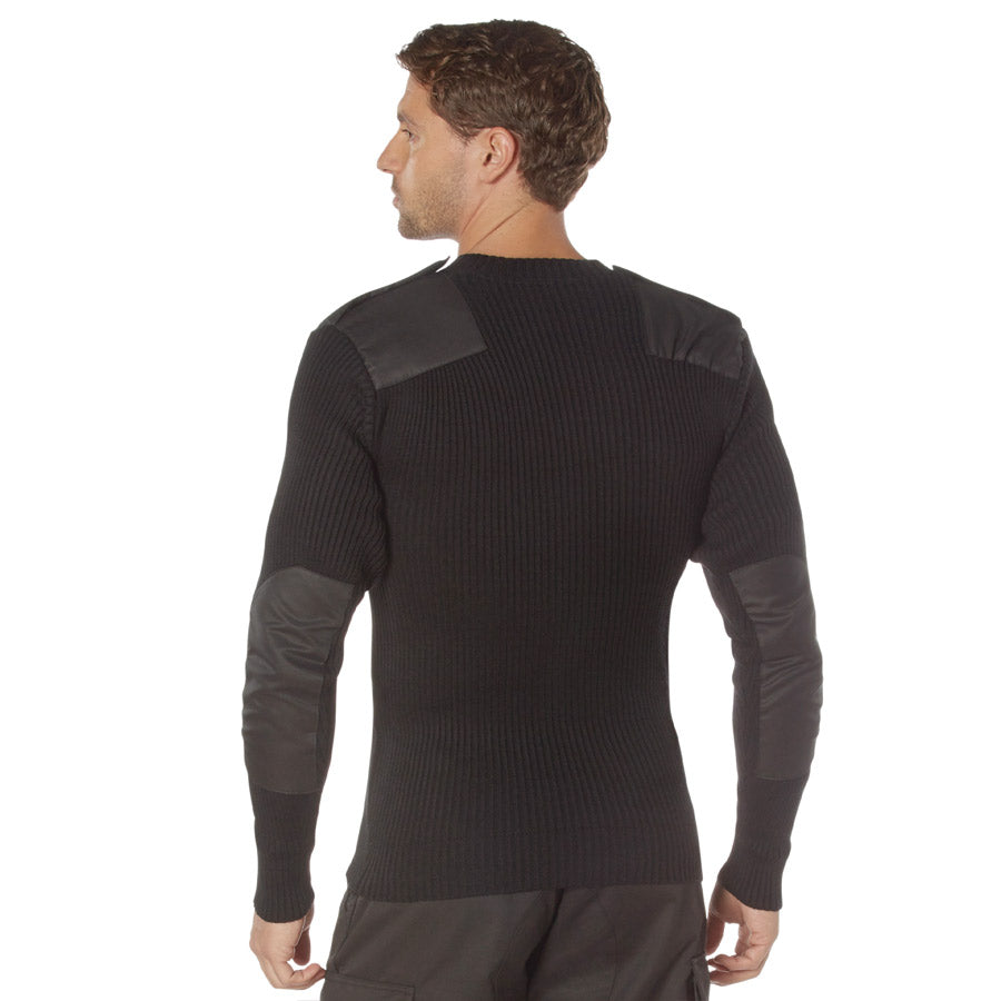 MilSpec G.I. Style Acrylic V-Neck Sweater Black Outerwear MilSpec Tactical Gear Supplier Tactical Distributors Australia