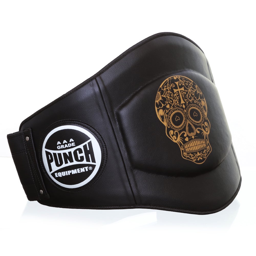Punch Equipment COLLECTORS ITEM Trophy Getters Gold Skull Boxing Belly Pad Training Gear Punch Equipment Tactical Gear Supplier Tactical Distributors Australia