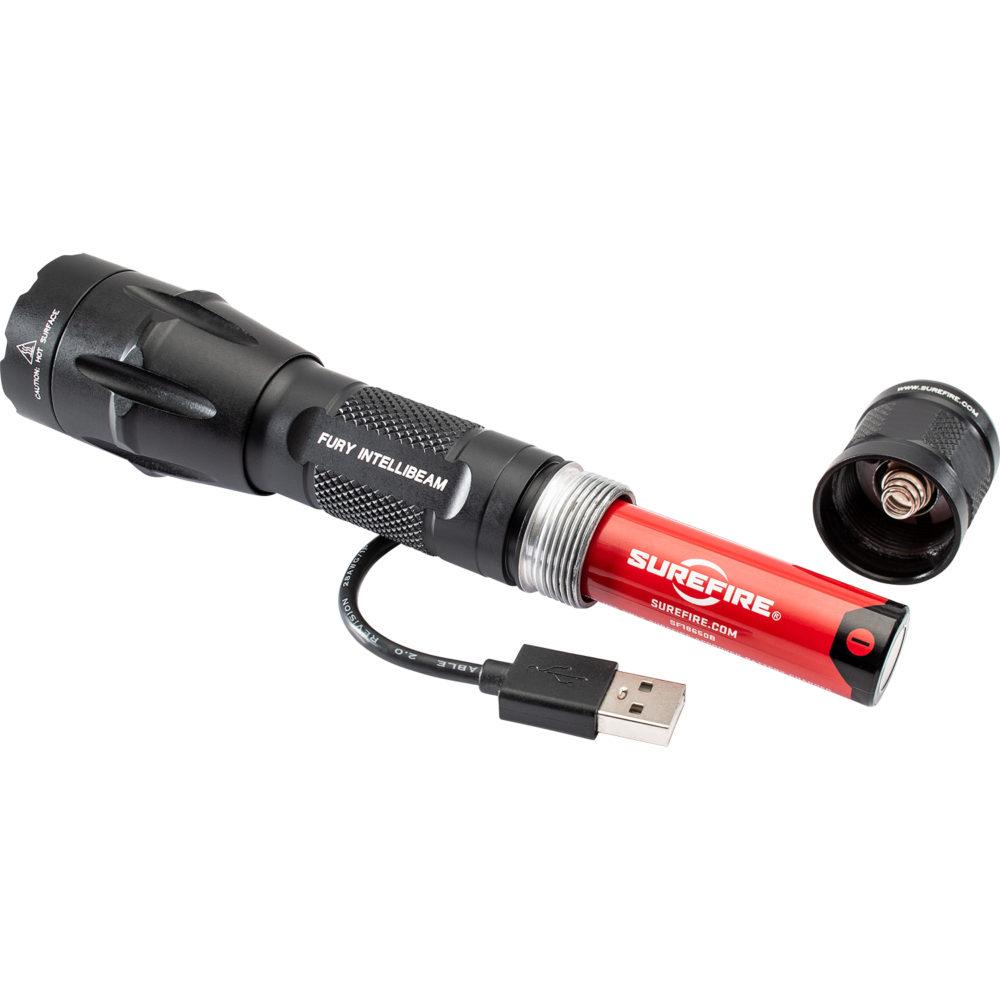 SureFire Fury Intellibeam Auto-Adjusting Dual Fuel LED Flashlight Flashlights and Lighting Surefire Tactical Gear Supplier Tactical Distributors Australia