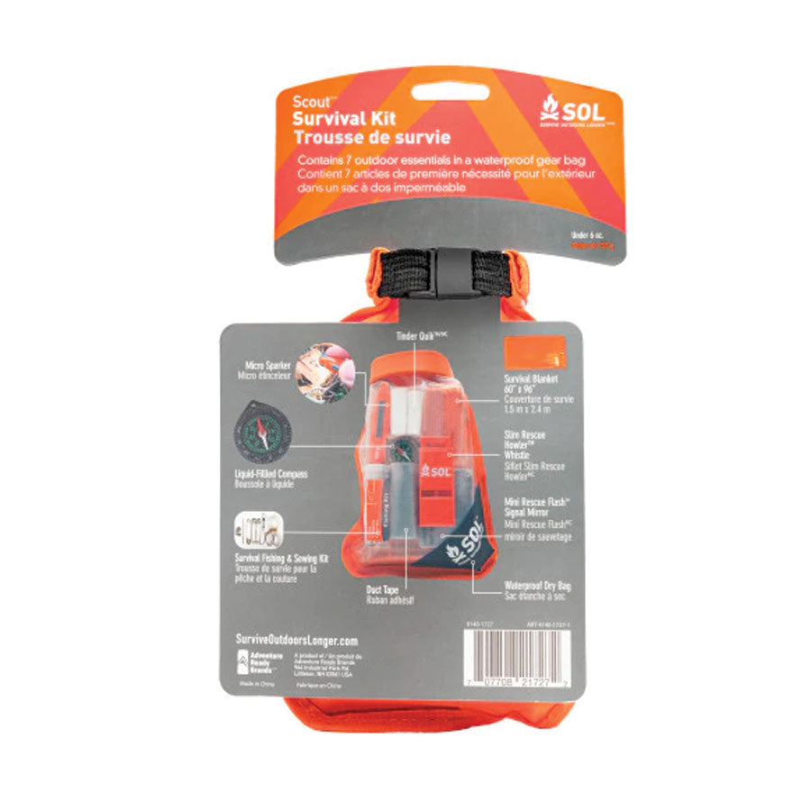 Survive Outdoors Longer SOL Scout Survival Kit Outdoor and Survival Survive Outdoors Longer Tactical Gear Supplier Tactical Distributors Australia