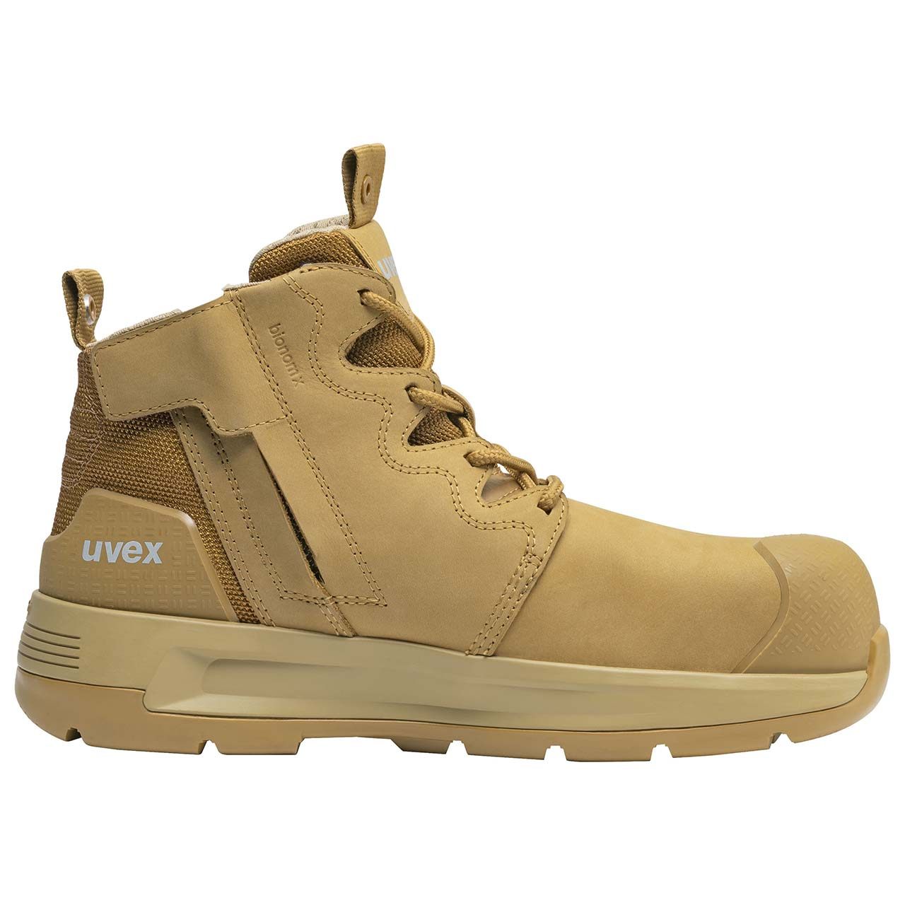UVEX 2 X-Flow Side-Zip Work Boot Tan Footwear Uvex Tactical Gear Supplier Tactical Distributors Australia