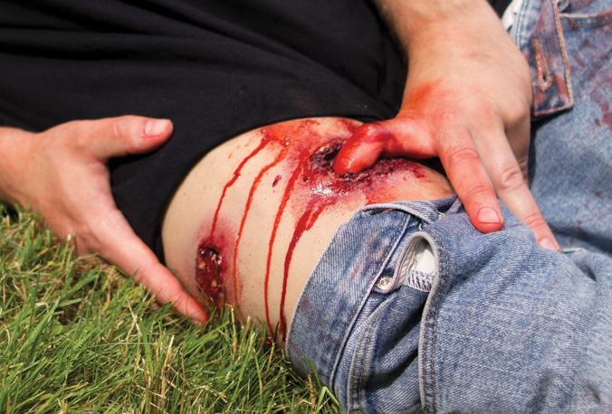 Wearable Wounds GSW to Leg Training Gear Tech Line Trauma Tactical Gear Supplier Tactical Distributors Australia