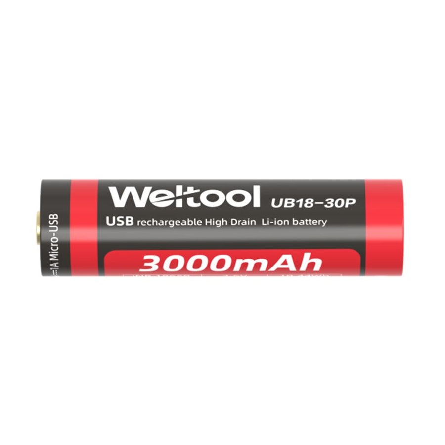 Weltool UB18-30P Micro USB rechargeable 3000mAh 18650 Li-ion battery Weltool Tactical Gear Supplier Tactical Distributors Australia
