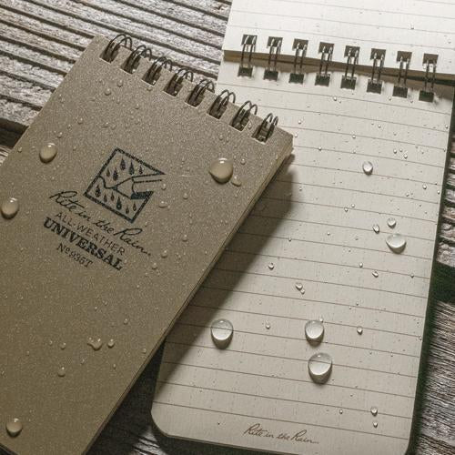 Rite in the Rain 4X 6 Notebook, 3.25 Pen Green Notebook, Orange Pen  Notepad in the Writing Utensils department at