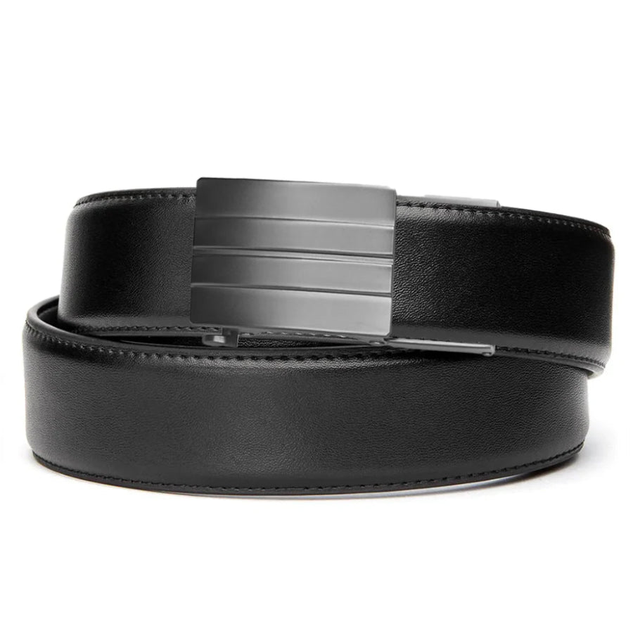 KORE Essentials Black Leather Gun Belt 1.5&quot; with X2 Gunmetal Buckle