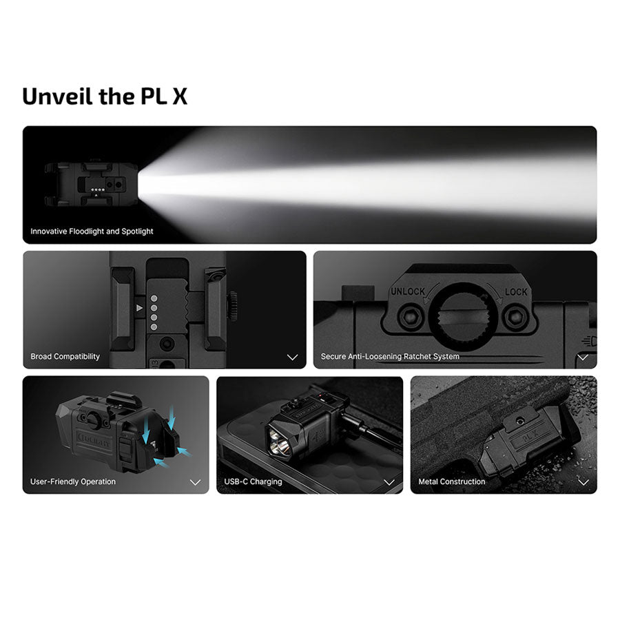 Olight PL X 1200 Lumens Dual Beams Tactical Rail Mounted Light