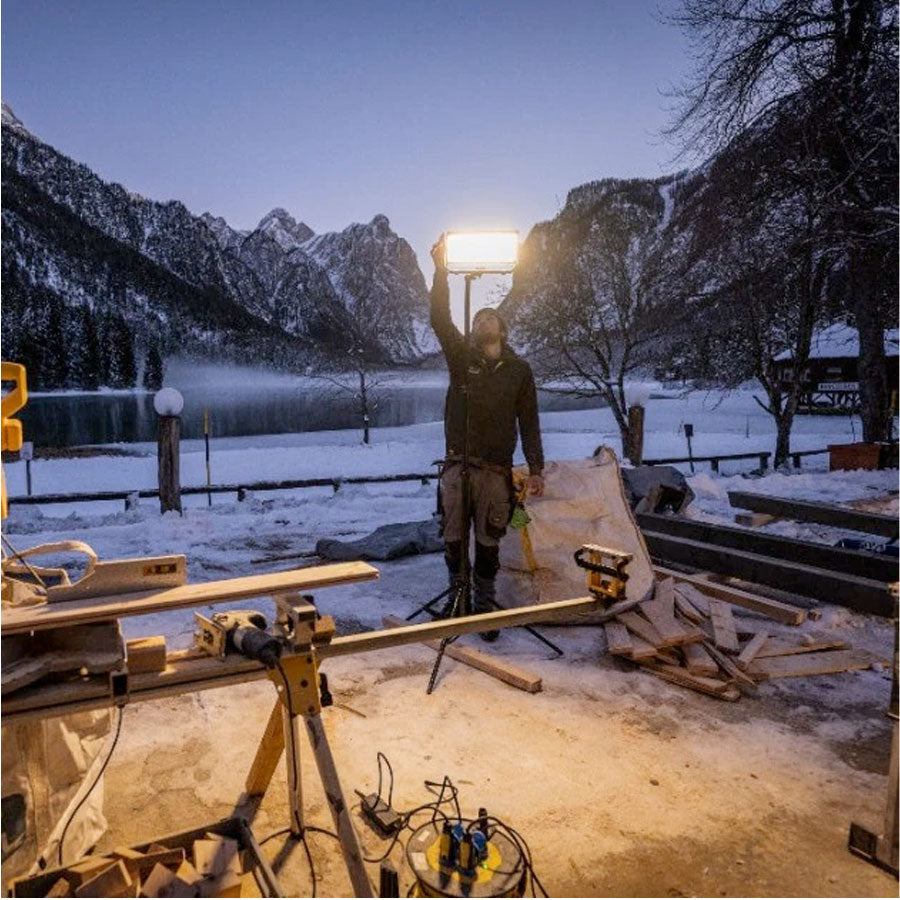 Ledlenser AF12R Work 8000 Lumens Rechargeable/Mains Hybrid Floodlight IP67 Diffuser &amp; Tunable White Light