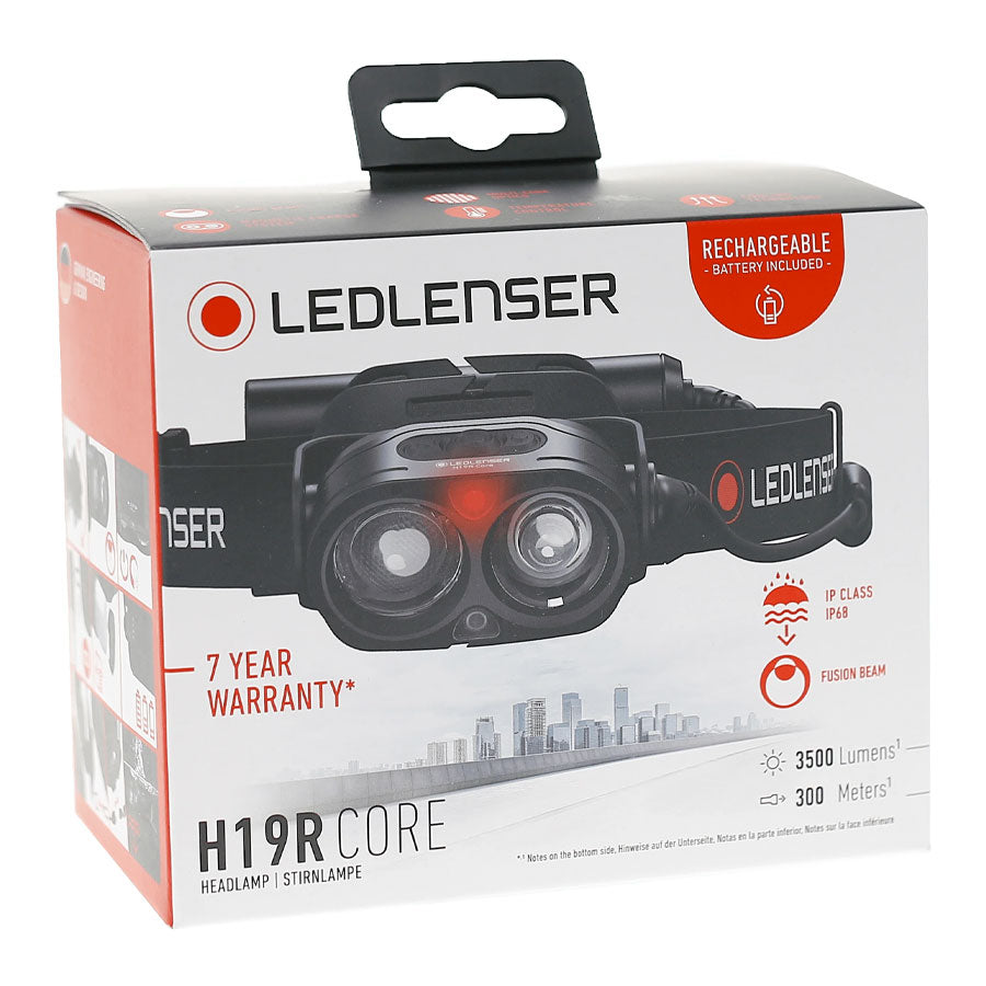 Ledlenser H19R Core 3500 Lumens Rechargeable IP68 Twin Fusion LED Independent Flood &amp; Spot Headlamp