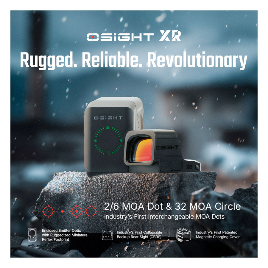 Olight Osight XR Enclosed Red Dot Sight with Ruggedized Miniature Reflex Footprint and 2/6+32 MOA Multi-Reticle System