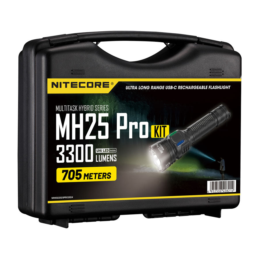 Nitecore MH25 Pro 3300 Lumen Long Throw Rechargeable Hunting Light Kit