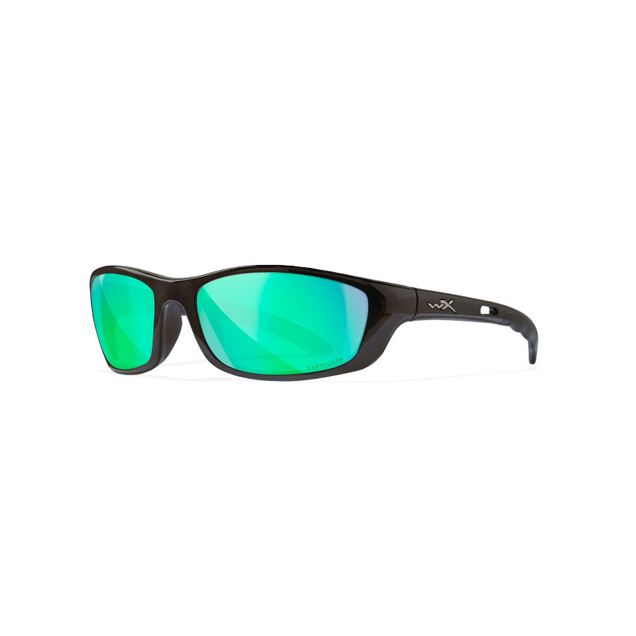 Wiley X P-17CGM Captivate Polarised Green Mirror Lens with Gloss Black Frame