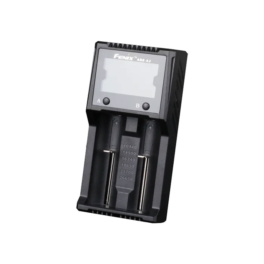 Fenix Flashlights Digital Smart Charger 2 Bay Black ARE-A2