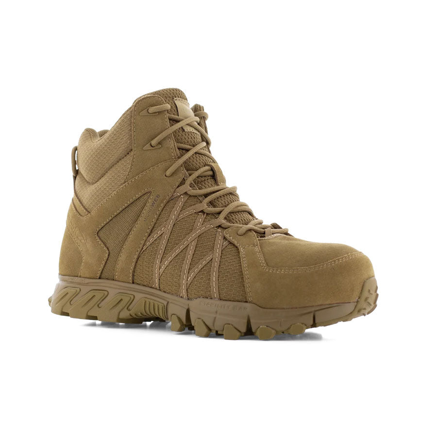 Reebok Trailgrip Men's 6 Inches Tactical Boot with Side-Zip Composite Toe Boot Coyote