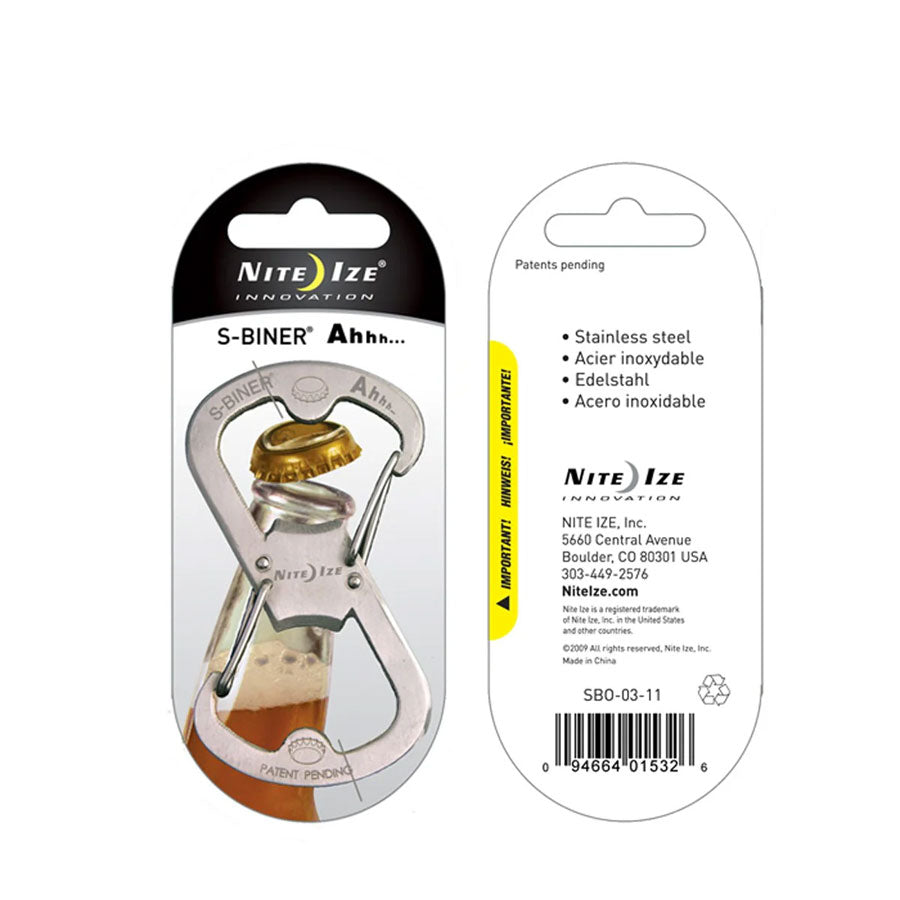 Nite Ize S-Biner Ahhh Stainless Bottle Opener