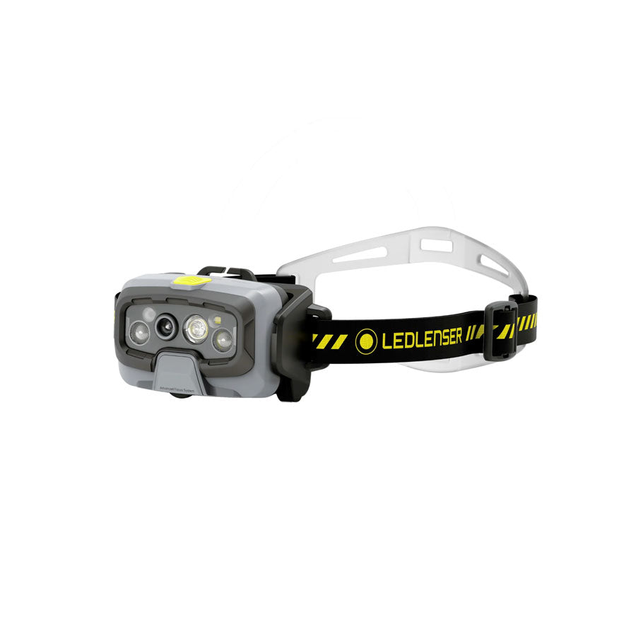 Ledlenser HF8R Work 1600 Lumens Rechargeable IP68 Adaptive Light Beam Technology Robust Headlamp Yellow