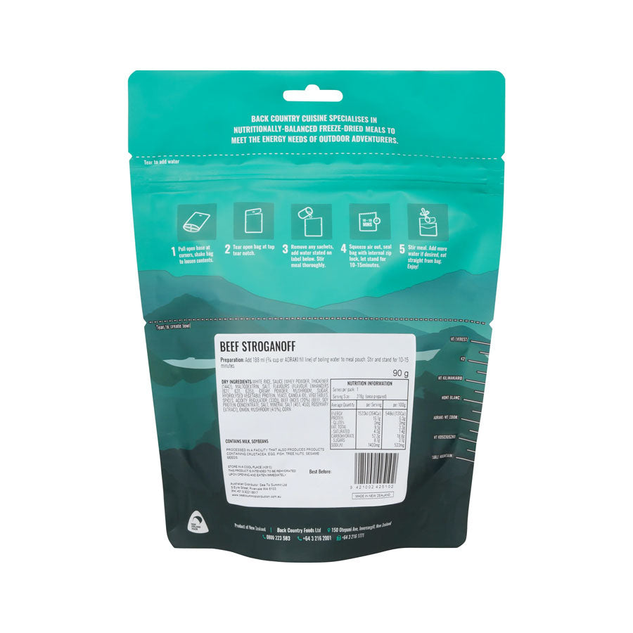 Back Country Cuisine Beef Stroganoff Gluten Free