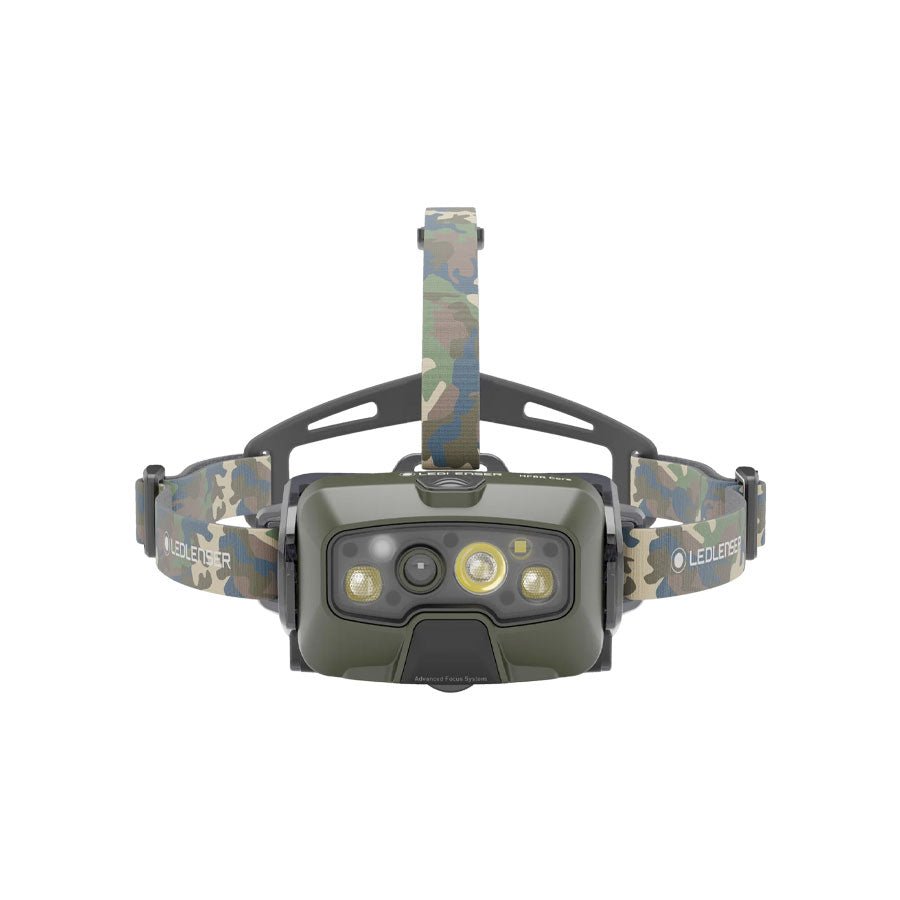 Ledlenser HF8R Core RGB 1600 Lumens Rechargeable IP68 Adaptive Light Beam Technology Headlamp Camo