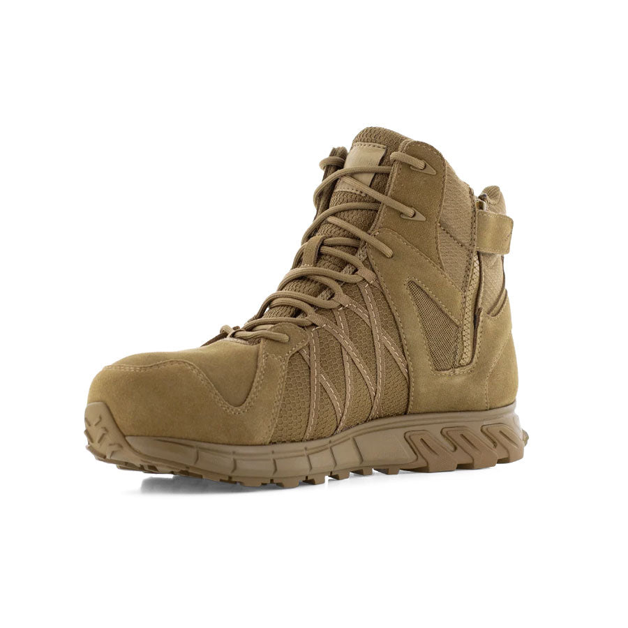 Reebok Trailgrip Men's 6 Inches Tactical Boot with Side-Zip Composite Toe Boot Coyote