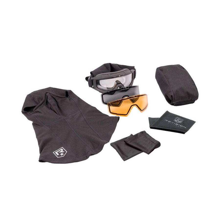 Revision SnowHawk Goggle System 3 Lens Vermillion Kit with Alpine Balaclava