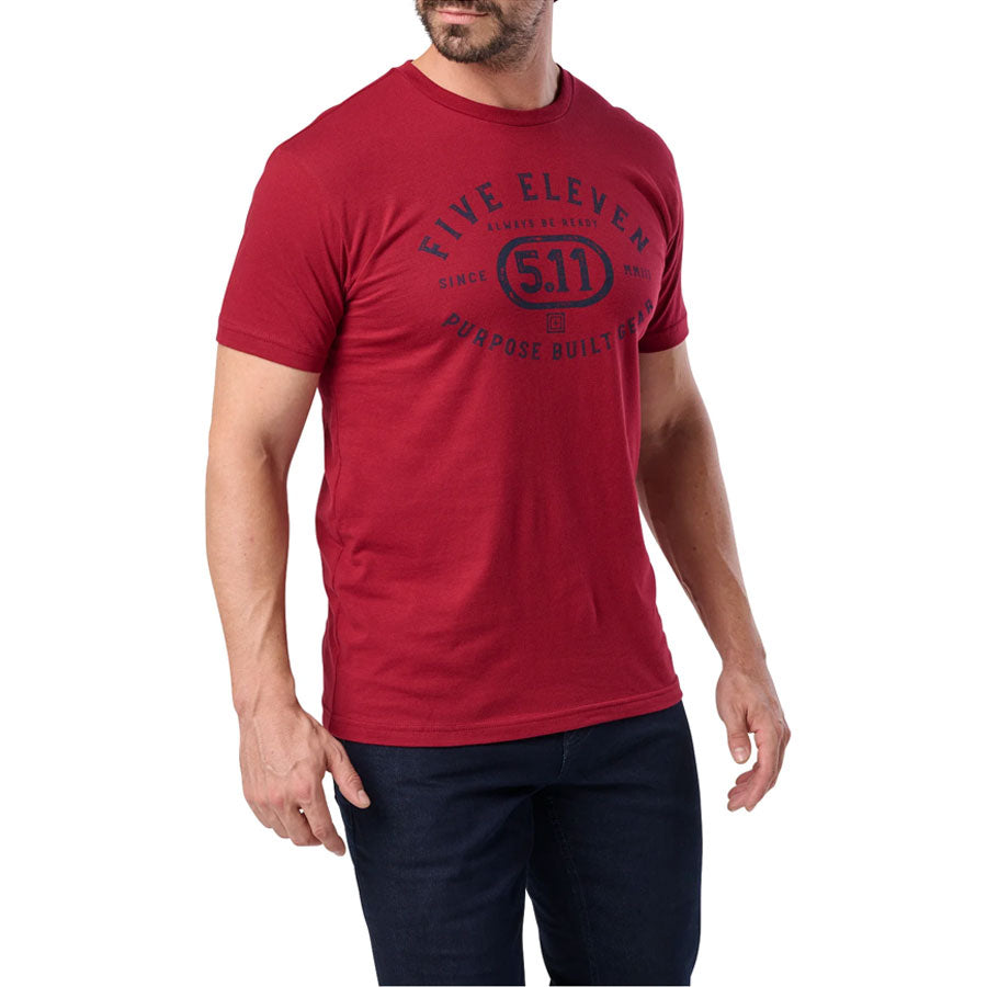 5.11 Tactical Purpose Crest Tee Cardinal