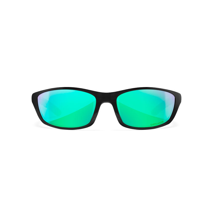 Wiley X P-17CGM Captivate Polarised Green Mirror Lens with Gloss Black Frame