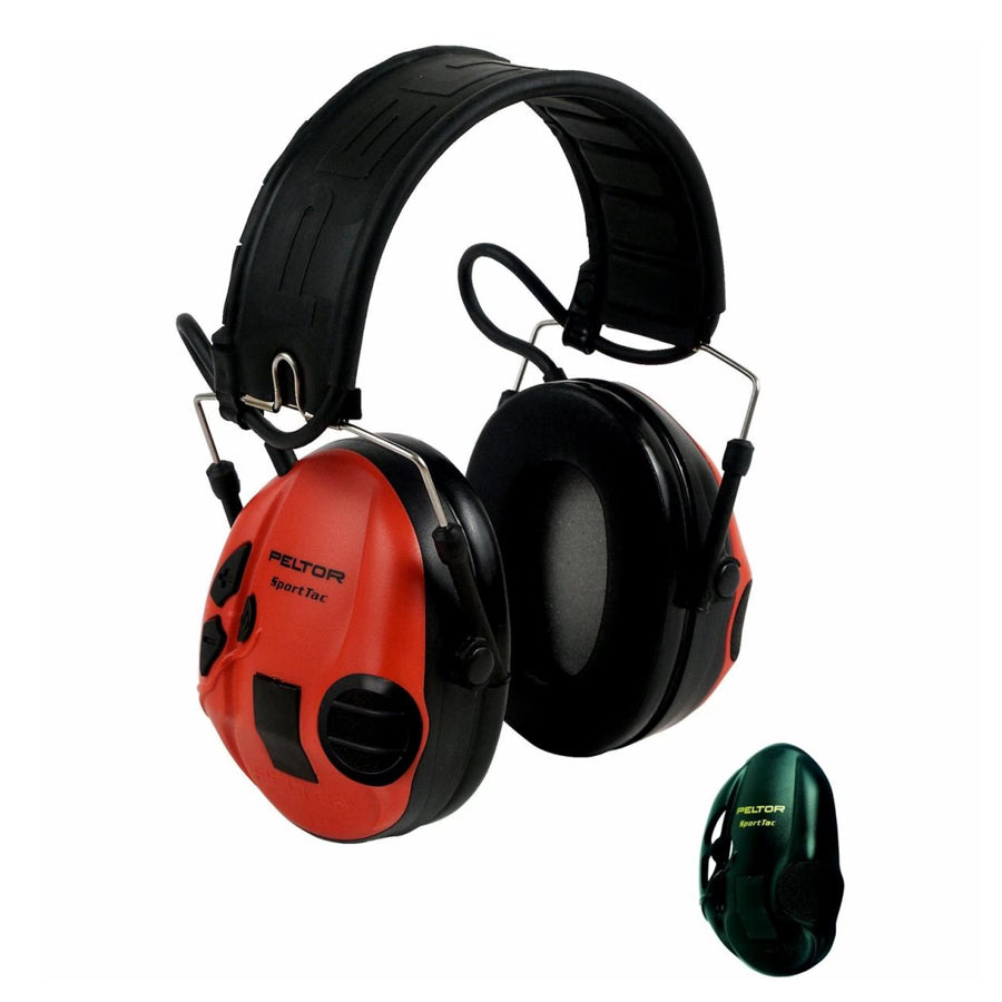 3M Peltor SportTac Hunting Model Folding Headband Interchangeable Red and Black