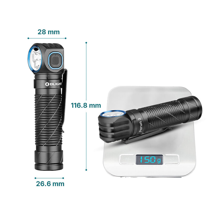 Olight Perun 3 Versatile Led Rechargeable Head Torch from Head to Hand