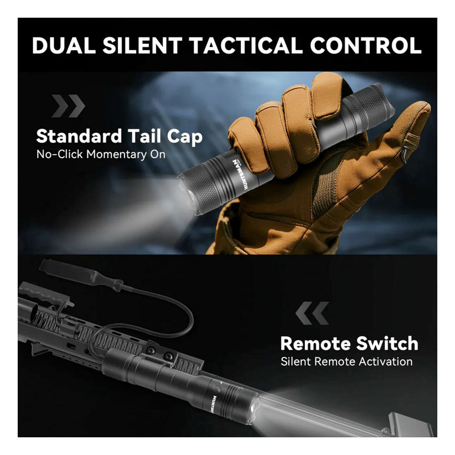 PowerTac Huntsman Tactical WML Package 1250 Lumen High Power Weapon Flashlight