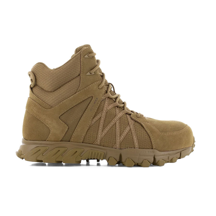 Reebok Trailgrip Men's 6 Inches Tactical Boot with Side-Zip Composite Toe Boot Coyote
